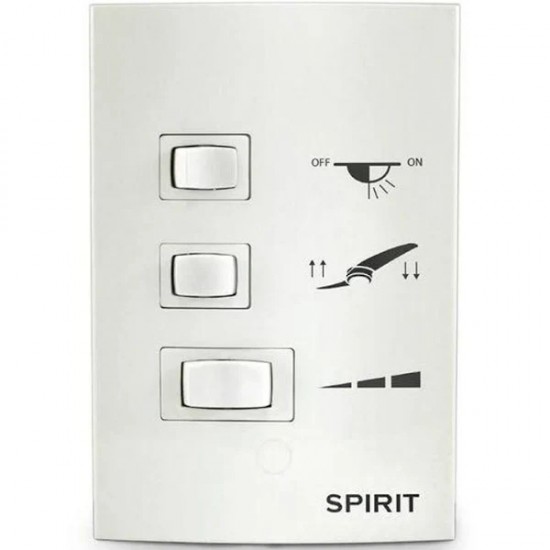 Dimmer Controle Velocidade Luz Spirit 4x2 Branco 127V