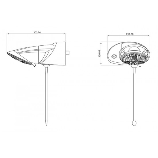 Chuveiro ducha top jet eletrônica 127v 5500w lorenzetti