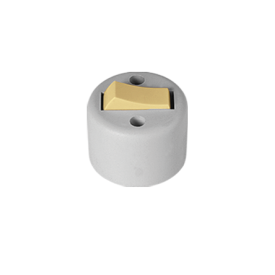 Interruptor externo redondo simples ilumi de sobrepor 6a cinza